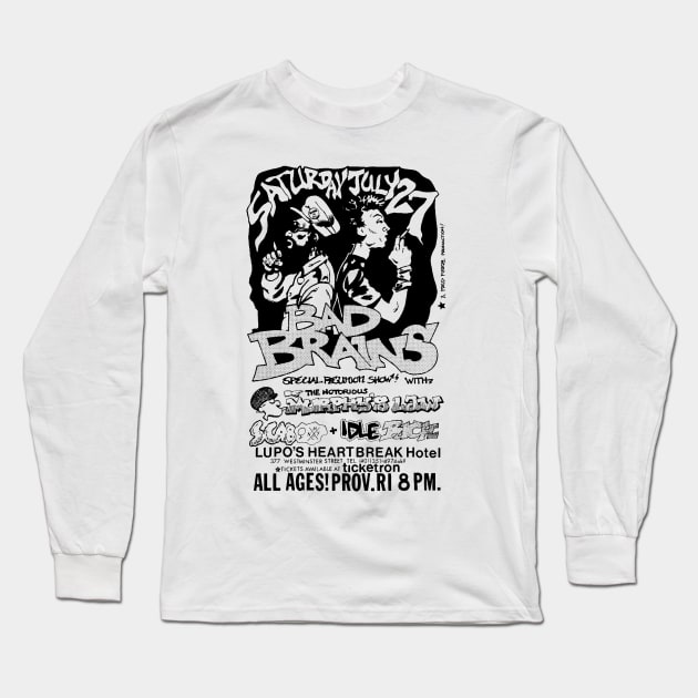 Bad Brains / Murphy's Law Punk Flyer Long Sleeve T-Shirt by Punk Flyer Archive